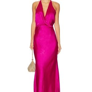 Aria Maxi Dress ELLIAT Revolve Fuchsia Backless Dress
